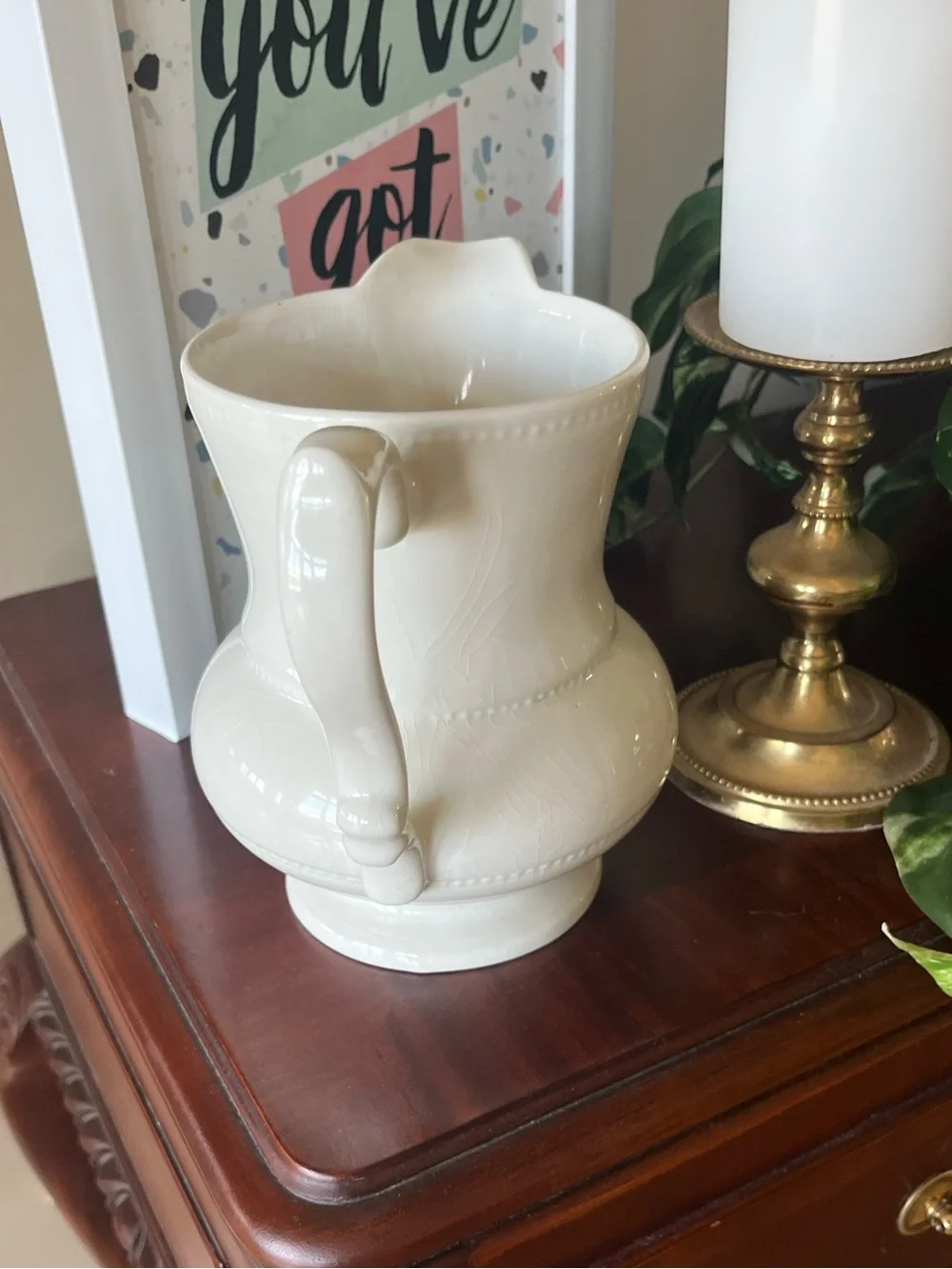 Cuthbertson Antique Classic White Pitcher